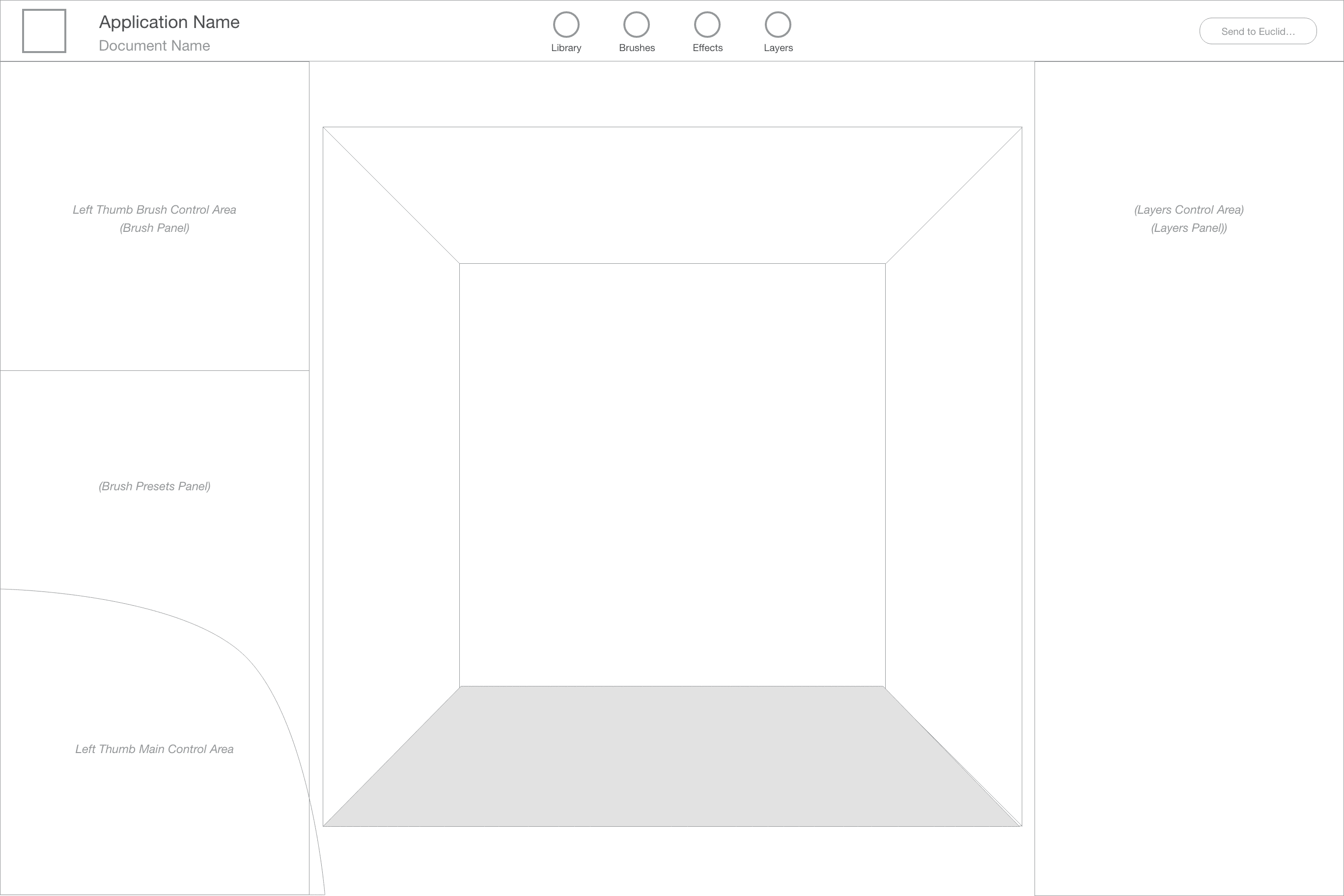 Main Workspace wireframe