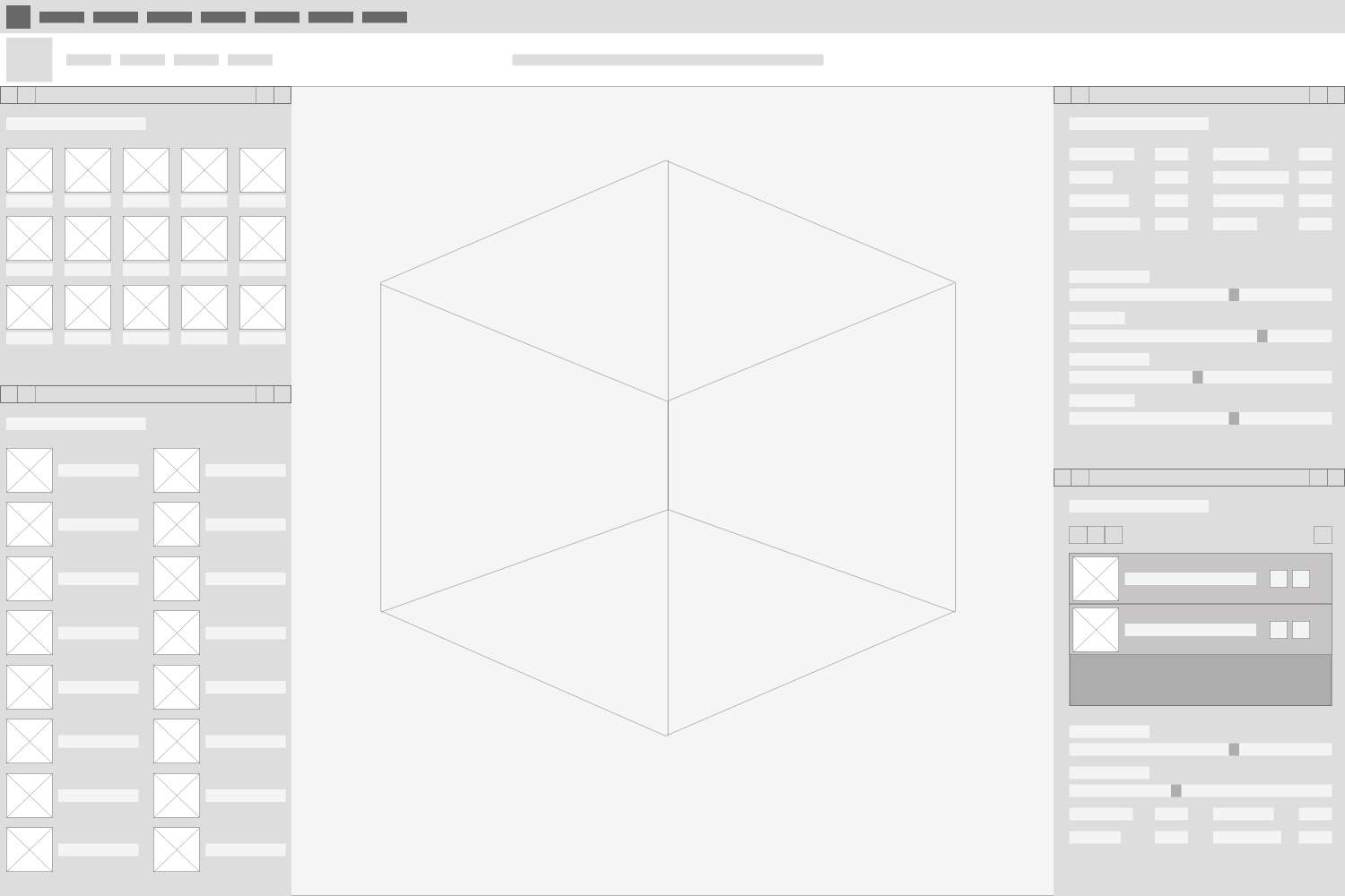 An initial UI wireframe iteration