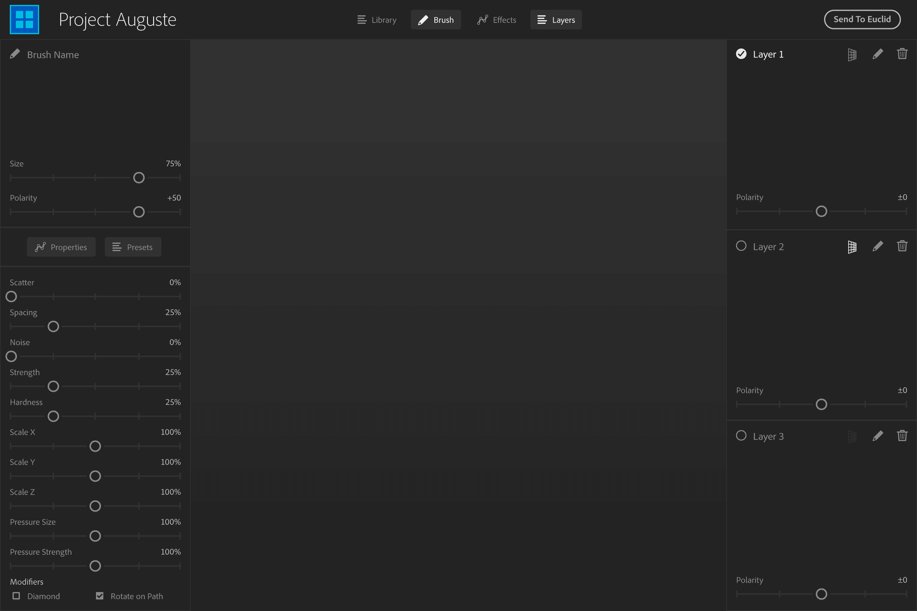 Brush and Layers panels