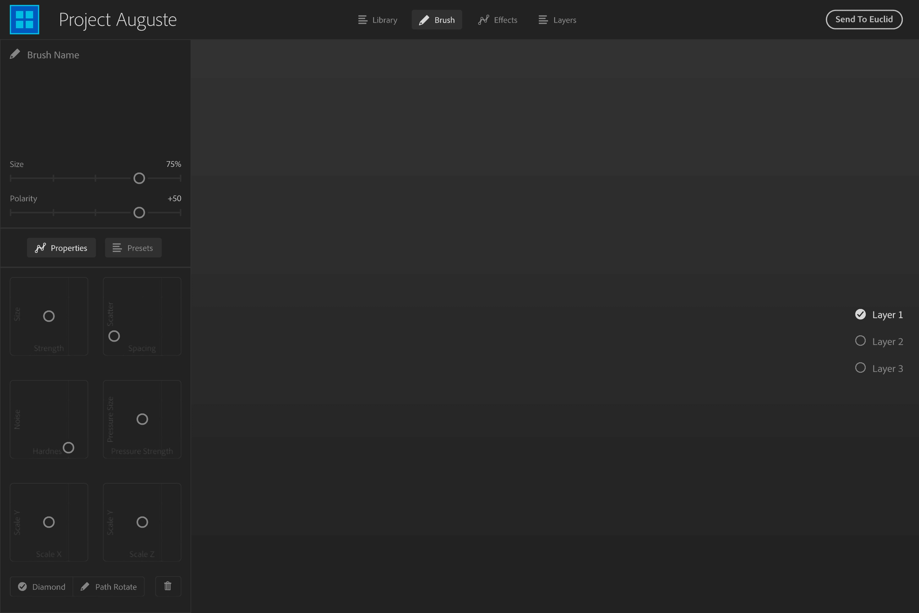 Optional brush properties