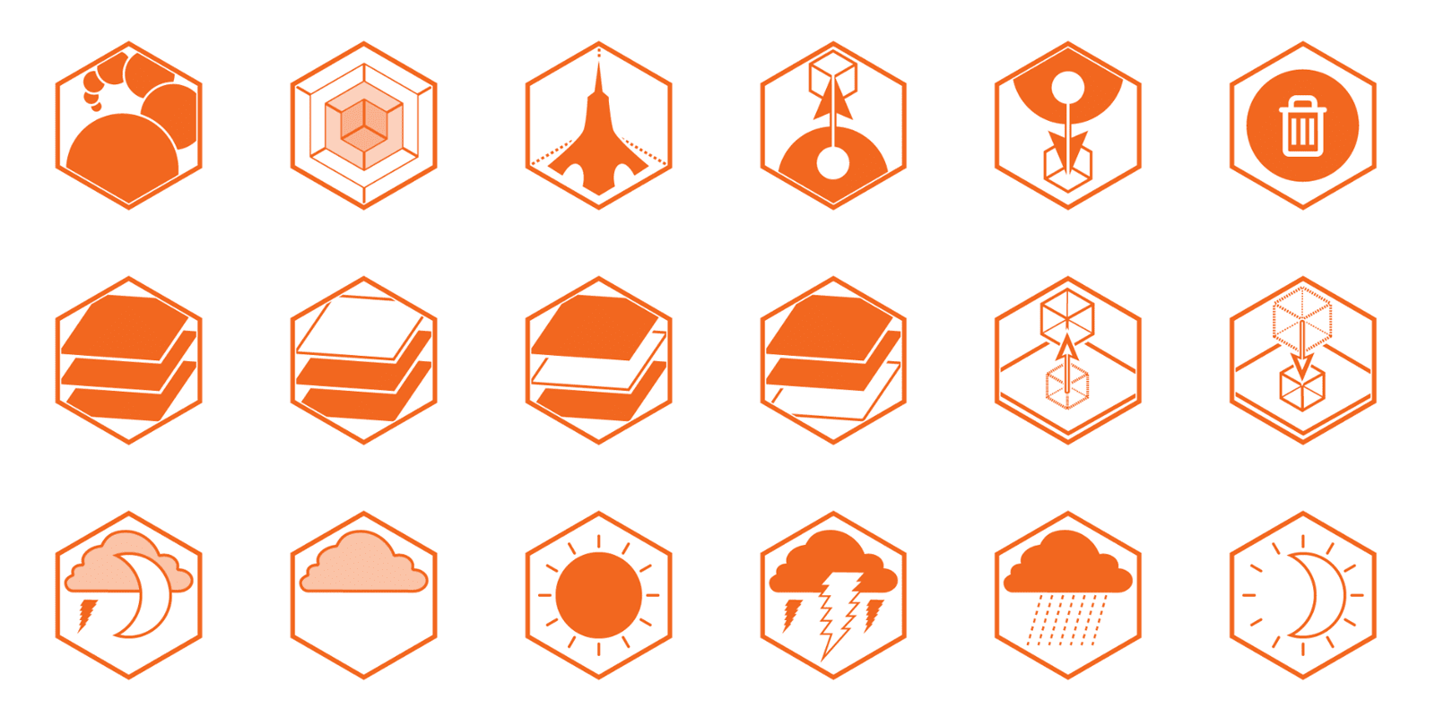 A few application icons