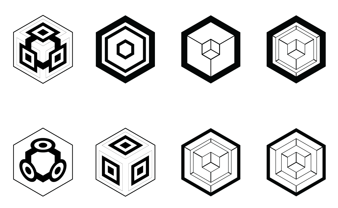 Exploratory logo illustrations